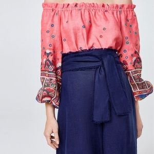 Uterque Printed Linen Top.